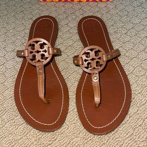 Tory Burch leather flip flops